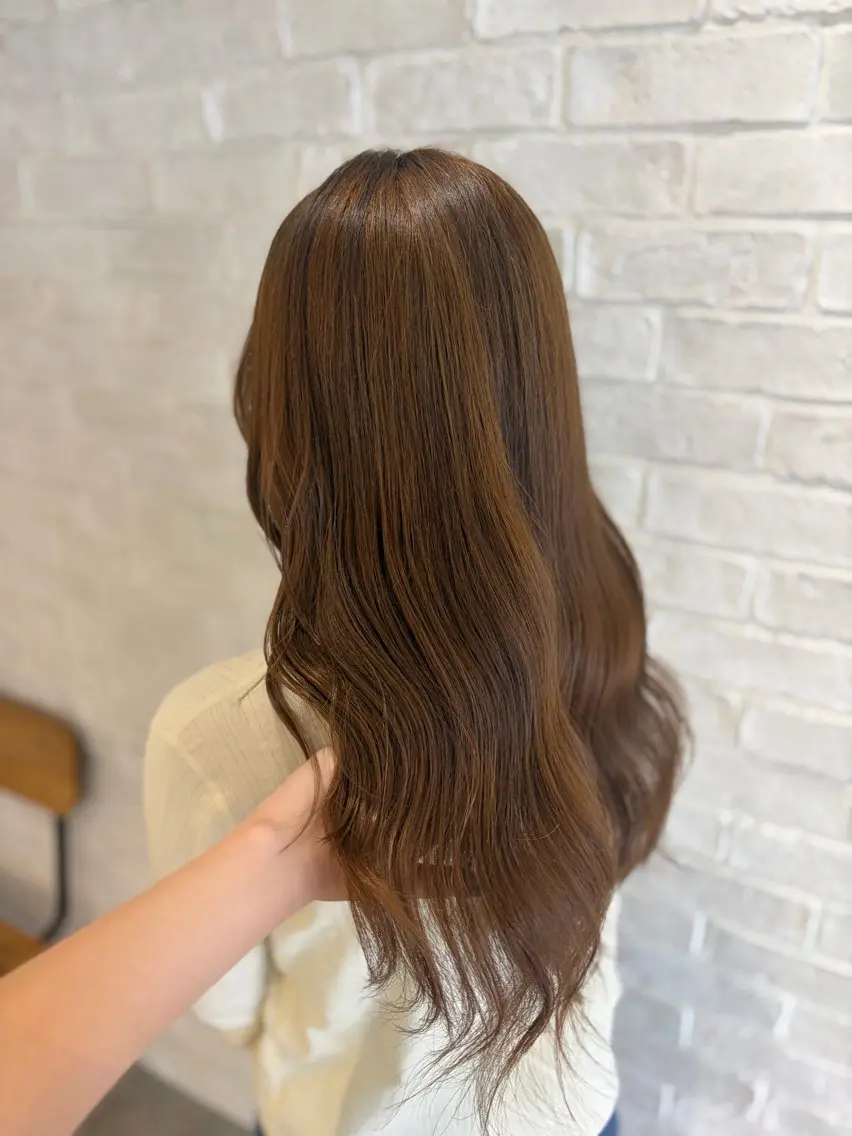 ロング ヘアカラー 彩菜/透明感艶カラー /赤み消しカラーのヘアスタイル