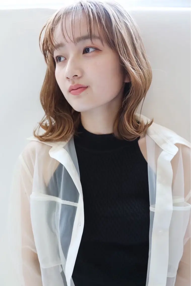 ミディアム 🩵透明感カラー🩵 TOMOのヘアスタイル