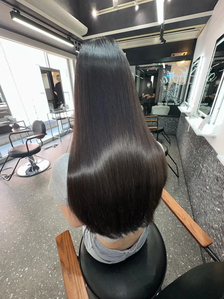 ロング パーマ カット 縮毛矯正 トリートメント 髪質改善⭐️縮毛矯正 中野⭐️Rinaのヘアスタイル