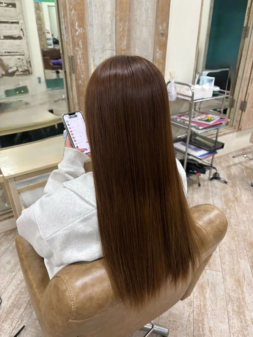 ロング カラー 菊地 映香のヘアスタイル