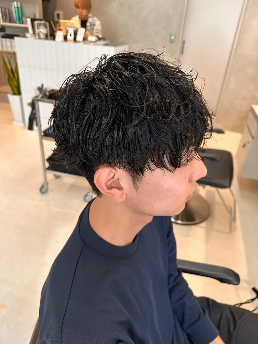 ショート パーマ メンズ マッシュ メンズパーマ 小野寺 隼のヘアスタイル