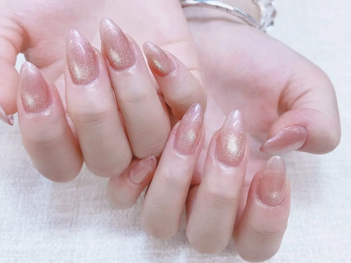 ネイル チークネイル 成人式 フレンチネイル グラデーション 氷ネイル・うるうるネイル ハンドネイル DUO MI nail salonのネイルデザイン