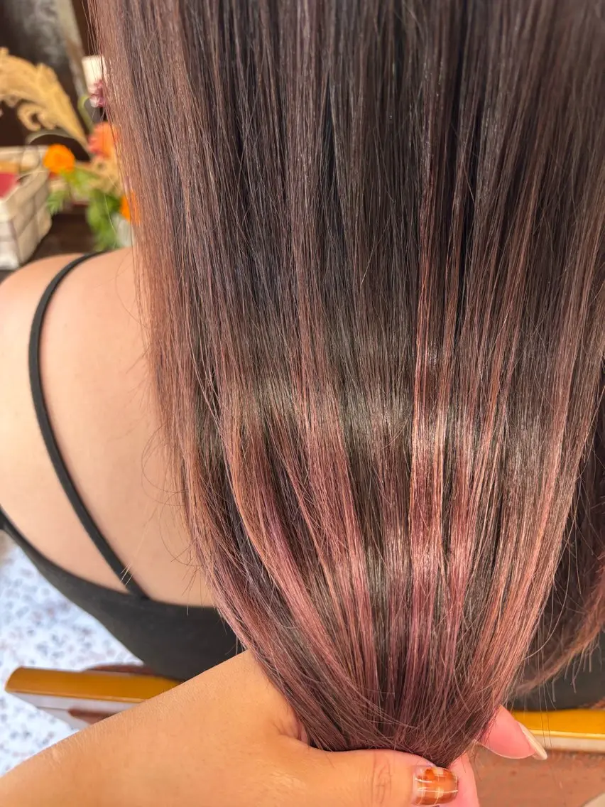 セミロング ハイライト . Natsukoのヘアスタイル