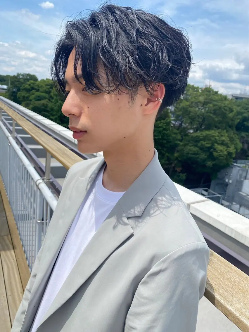 カラー パーマ ヘアアレンジ メンズ ✨【公式】渋谷メンズ サロン BLUCK✨のヘアスタイル