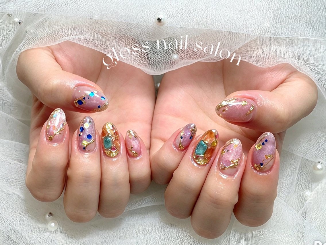 ネイル ハンドネイル ゆり🌷 gloss nailのネイルデザイン