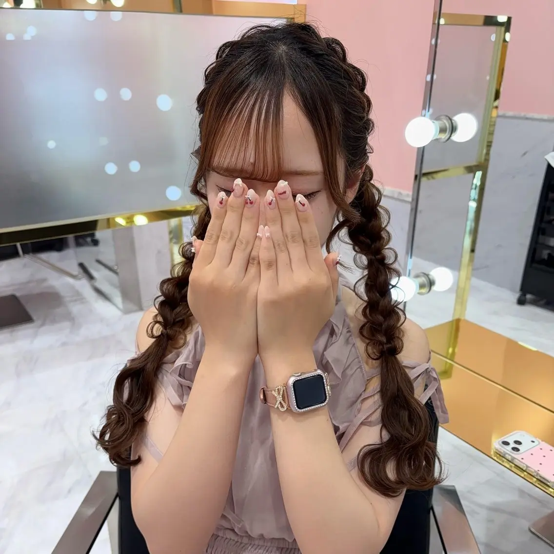 ヘアアレンジ ツインテール ヘアセット LOUIS しおりのヘアスタイル