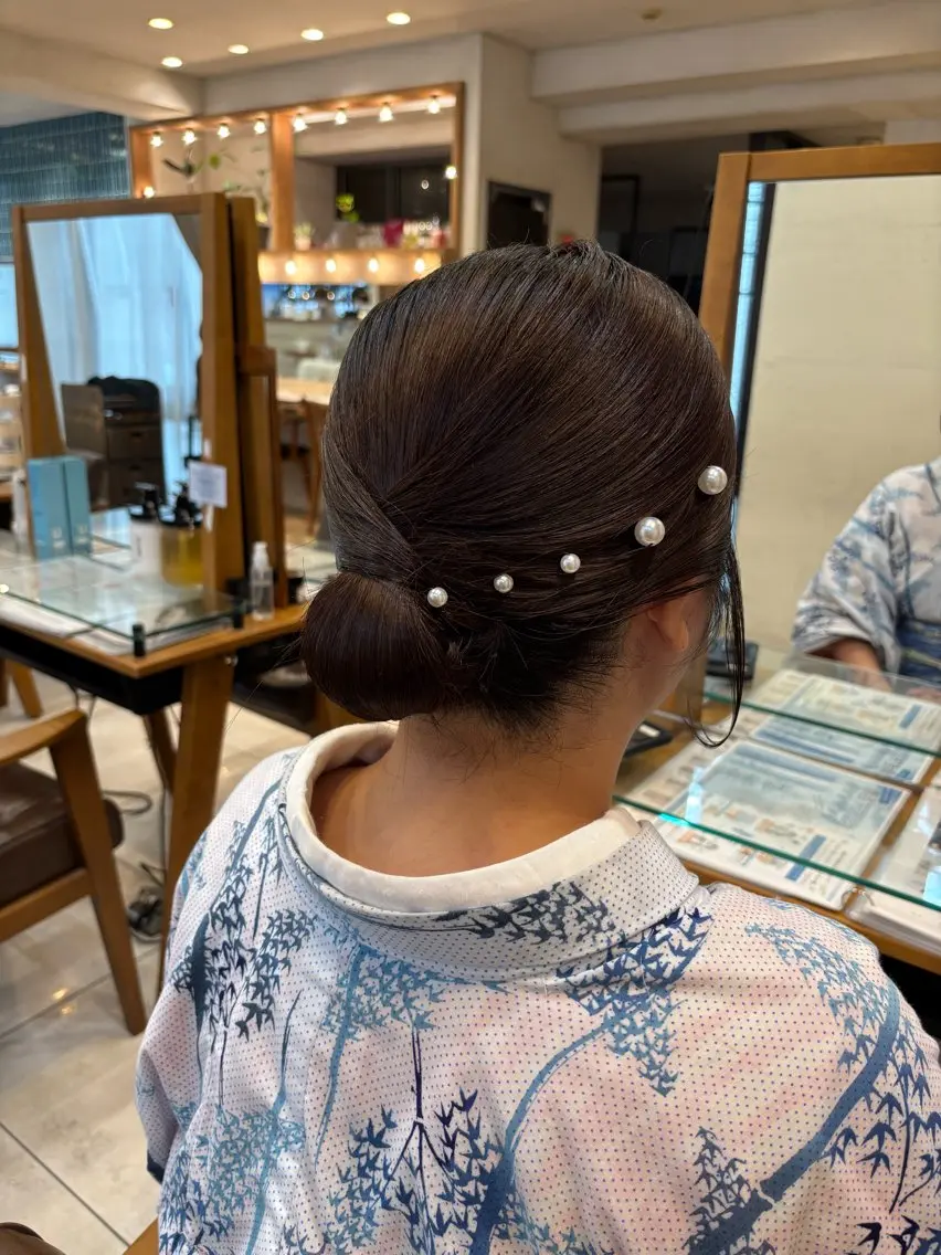 セミロング 浴衣 reina✨ 吉祥寺のヘアスタイル