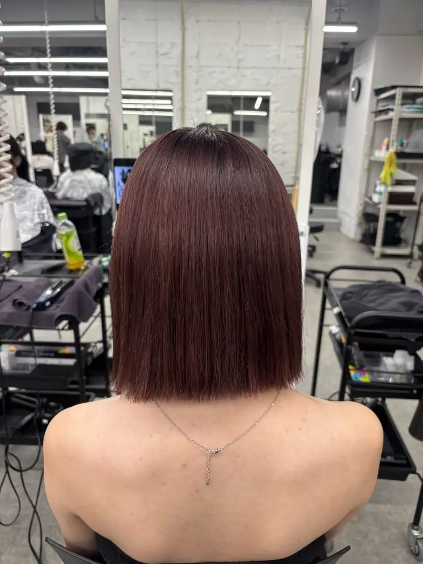 ロング ヘアカラー 縮毛矯正/ブリーチな しラベンダー/心優のヘアスタイル
