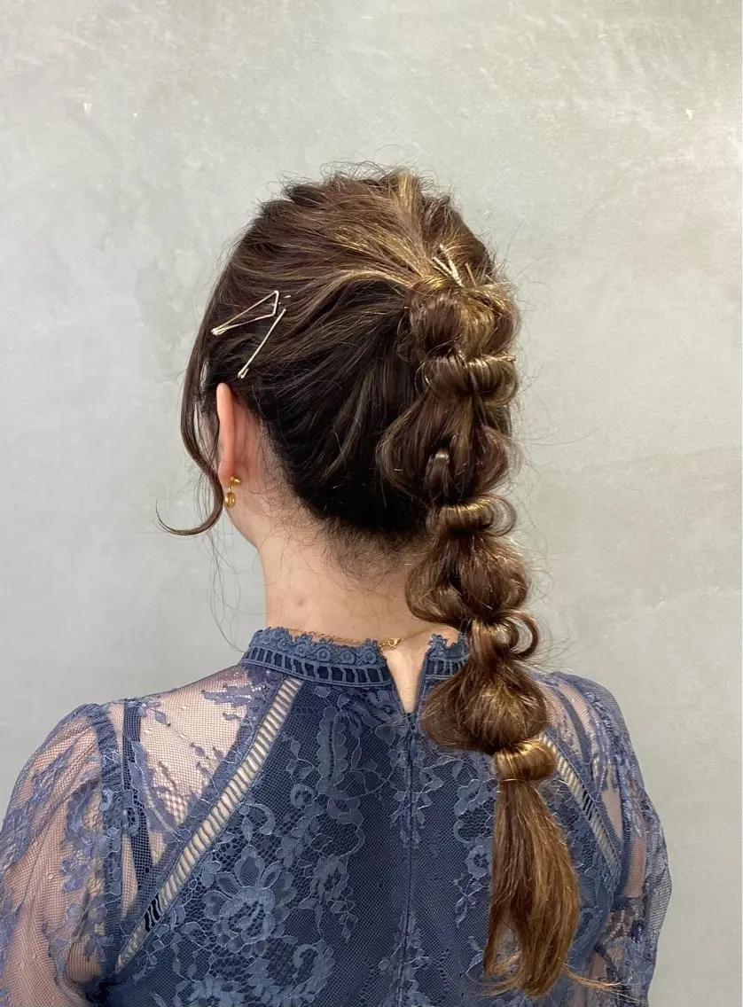 ロング ヘアアレンジ ヘアセット まとまるボブ🌼 アレンジ🌼鴨下穂香のヘアスタイル