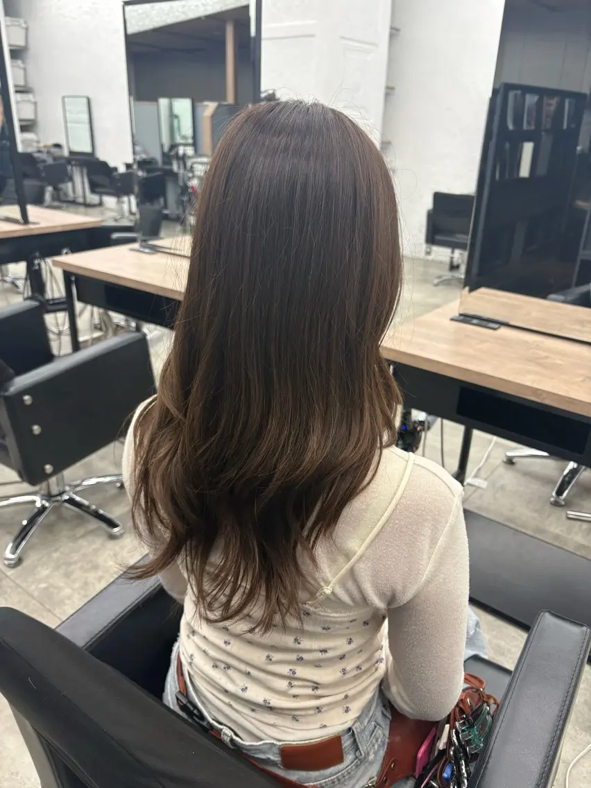 ロング トリートメント カラー/髪質改善トリ ートメント moneのヘアスタイル