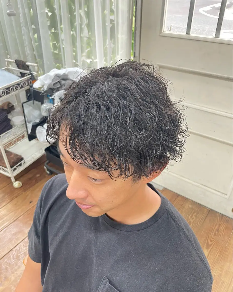 ショート パーマ メンズ 姫路アンメリーアン ダンのヘアスタイル