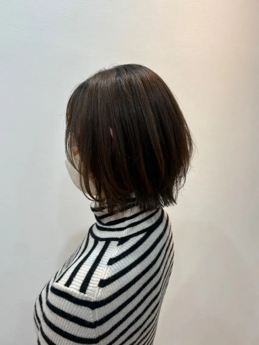 ミディアム ボブレイヤー ボブ レイヤーカット アメイジングヘアー 千歳店　福嶋のヘアスタイル