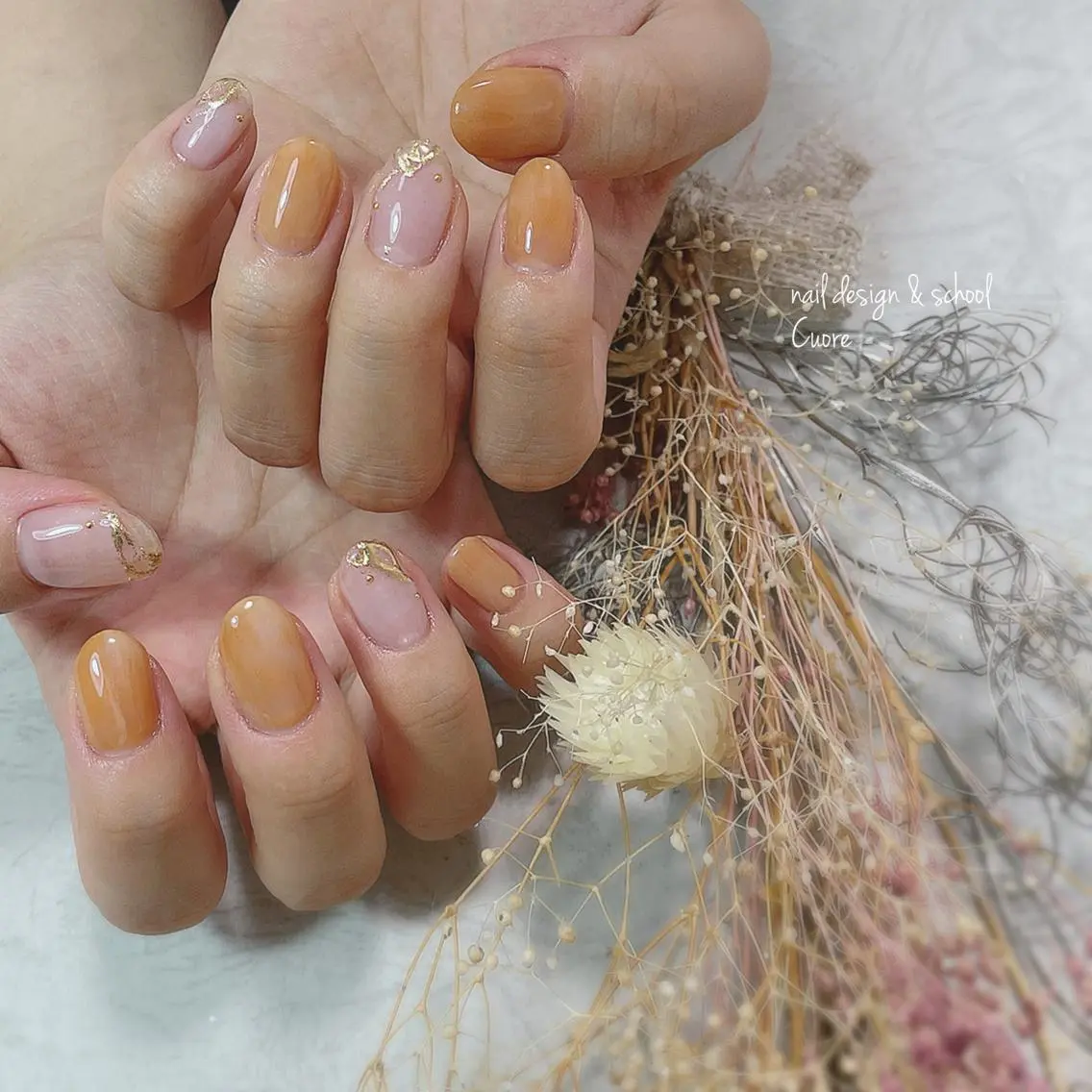 ネイル アートネイル ジェルネイル ニュアンスネイル シンプルネイル 春ネイル Cuore谷岡紗妃/ 宮崎台のネイルデザイン