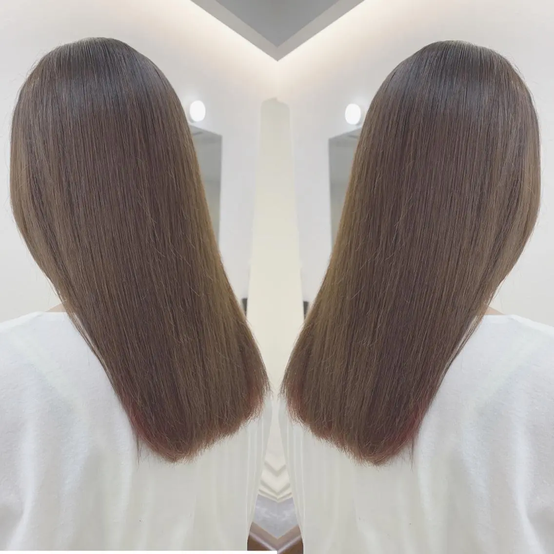 セミロング カット 縮毛矯正 H (エイチ) 烏丸御池店のヘアスタイル