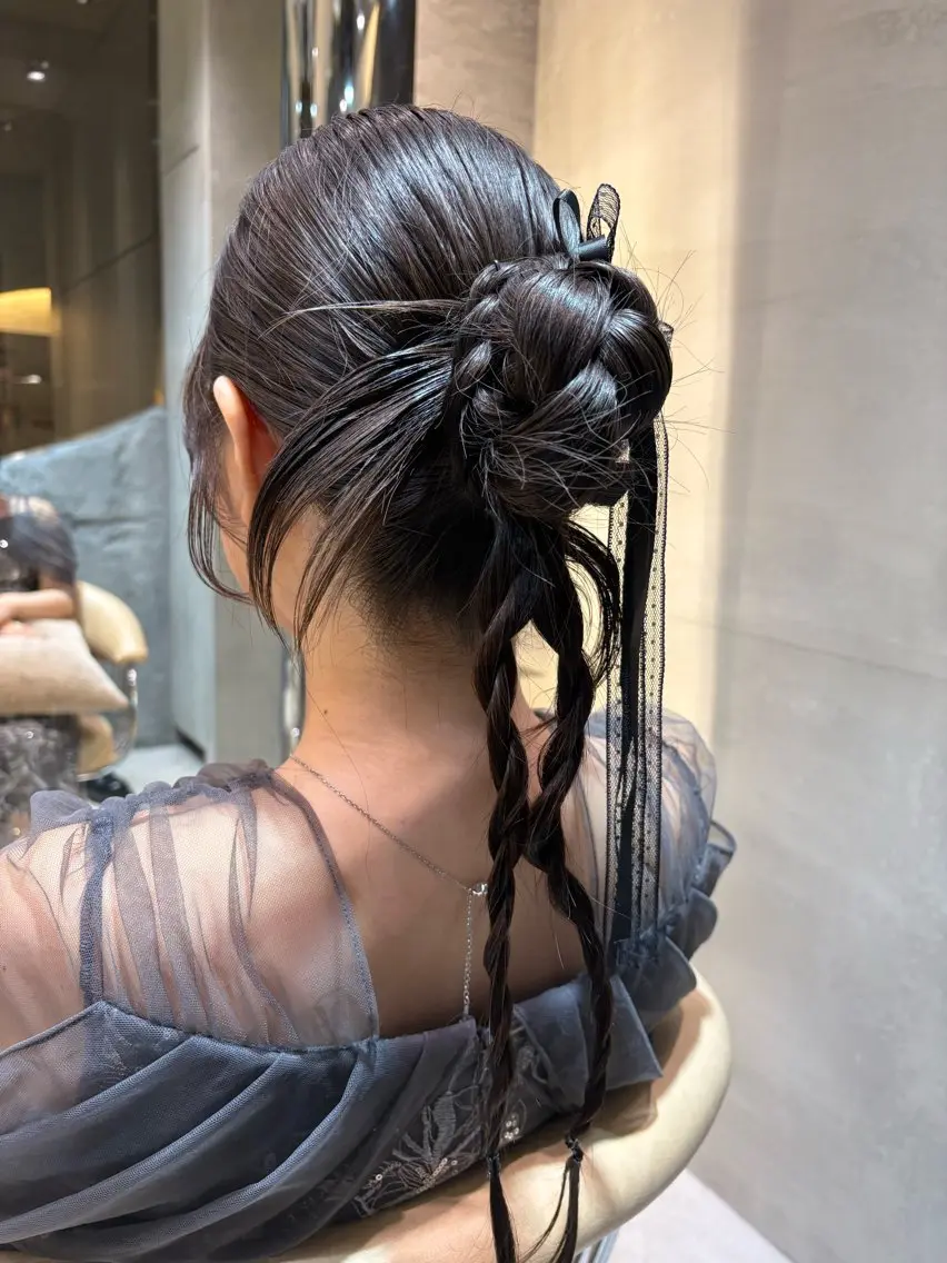 ロング カット ヘアカラー トリートメント 仙台Ｉ韓国レイヤー Ｉ髪質改善Ｉ伊藤拓海のヘアスタイル