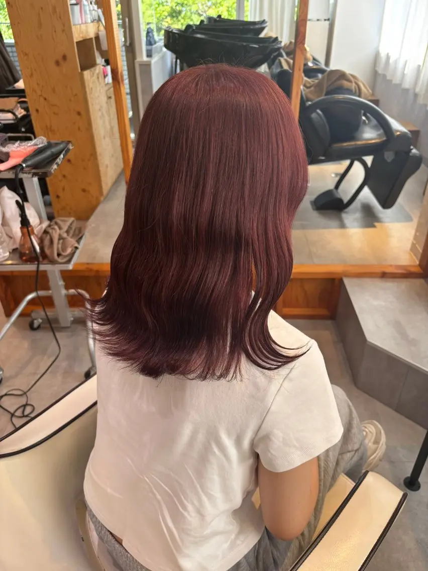 ミディアム カラー ヘアアレンジ ヘアカラー 【韓国ヘア/透明感 カラー】makotoのヘアスタイル