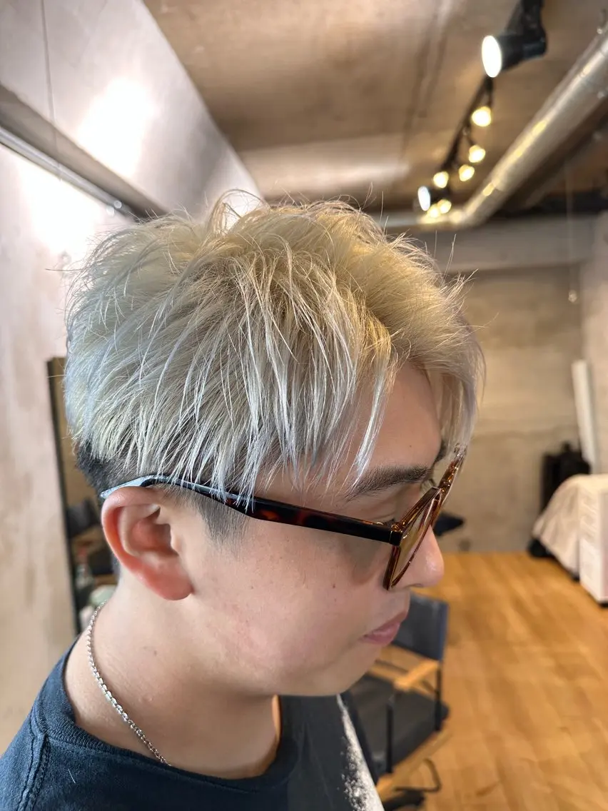 ショート カラー メンズ カット ヘアカラー スナップフォト確認 お願いします！竹内のヘアスタイル