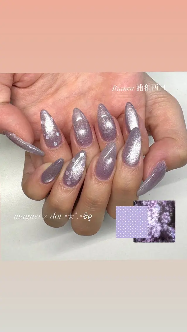 ネイル ドット マグネットネイル ハンドネイル Bianca浦和西口 ANNAのネイルデザイン