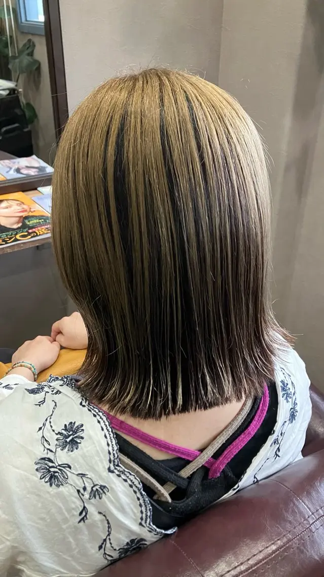 ミディアム カット ヘアカラー トリートメント 中木 穂乃風のマツエク・マツパデザイン