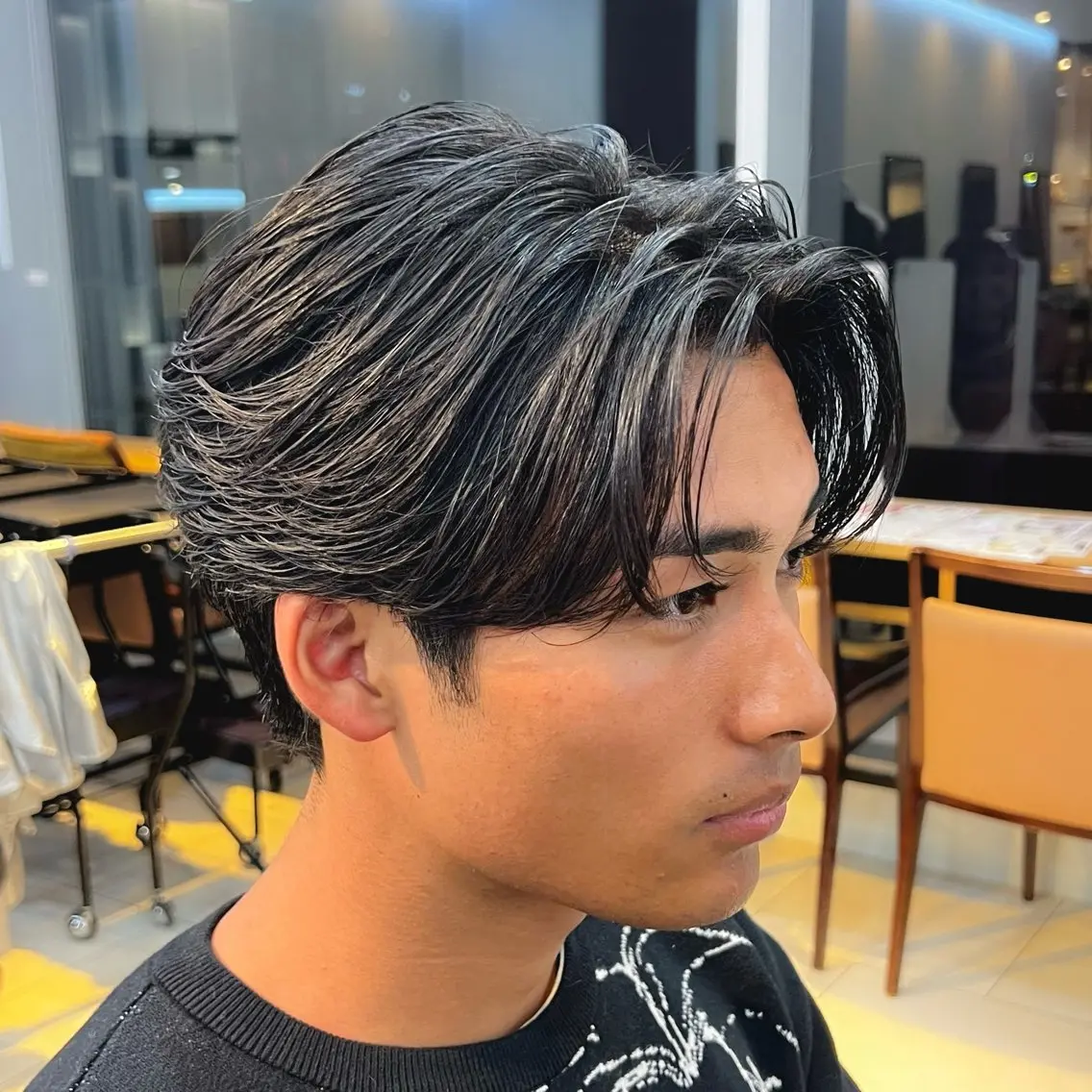 【 本日限定】メンズカット+ケアパーマ✨🧑🦱口コミ書いてくれる方限定クーポン‼️#フェザーパーマ#センターパートの写真
