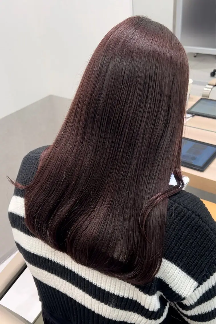 ロング ピンクブラウン Eleanor 池袋 ミカのヘアスタイル
