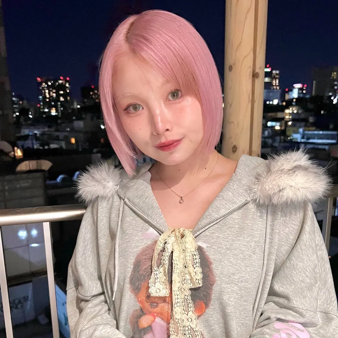 ミディアム カラー ブリーチ ハイトーンカラー ピンクカラー ボブ ヘアカラー 原宿/ブリーチ特化/ RYUTOのヘアスタイル