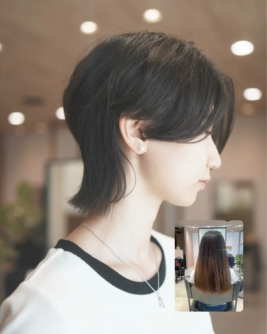 ショート レイヤーカット ショートヘア ウルフカット ウルフレイヤー カット 似合わせ レイヤー須川のヘアスタイル