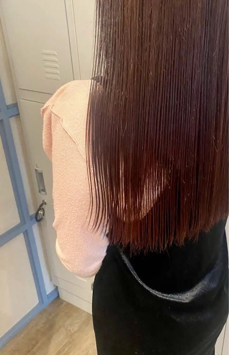 ロング カラー ブリーチ ブラウンカラー ダブルカラー イルミナカラー オリーブカラー N°+aero 😊れいか😊のヘアスタイル
