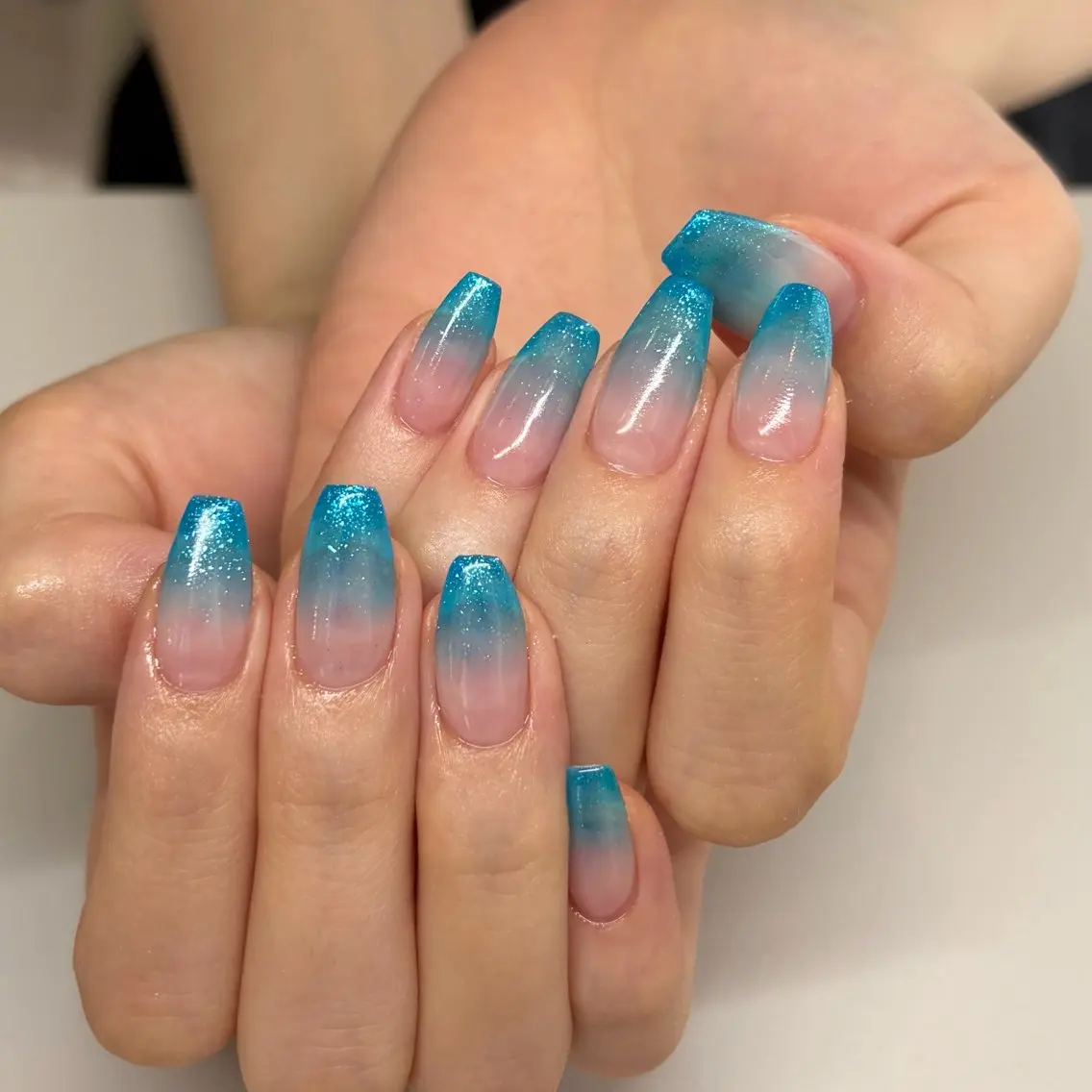 ネイル ブルー ラメ(グリッター) Crea IBUKIのネイルデザイン