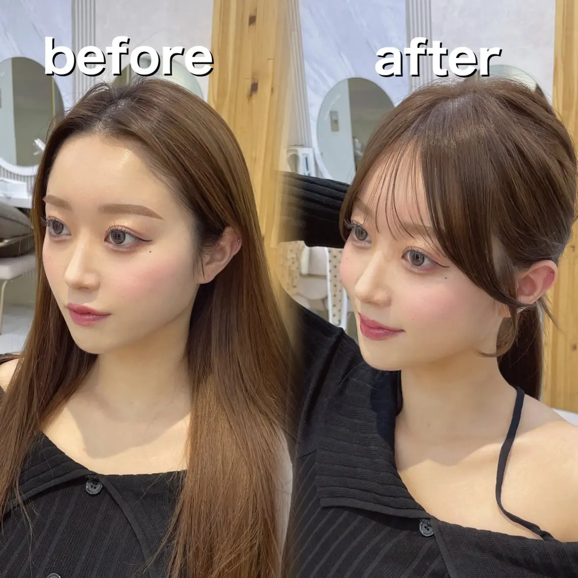 セミロング カット ヘアカラー トリートメント 顔周り/レイヤー /前髪/TAKUのヘアスタイル
