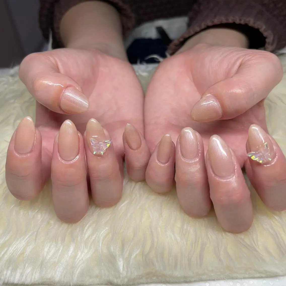 ネイル 長さ出し ジェルネイル 韓国ネイル マグネットネイル 持ち込み ハンドネイル Nail&eye Belire 新宿のネイルデザイン