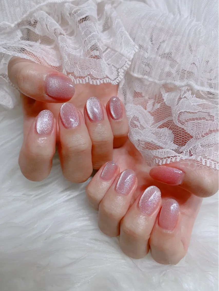 ネイル ジェルネイル パラジェル ピンク ハンドネイル 🤍CRISTA yui🤍のネイルデザイン