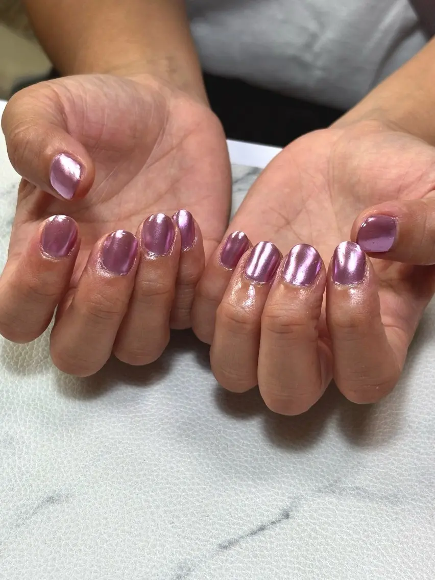 ネイル ミラーネイル ワンカラーネイル ハンドネイル Nails by MILKのネイルデザイン
