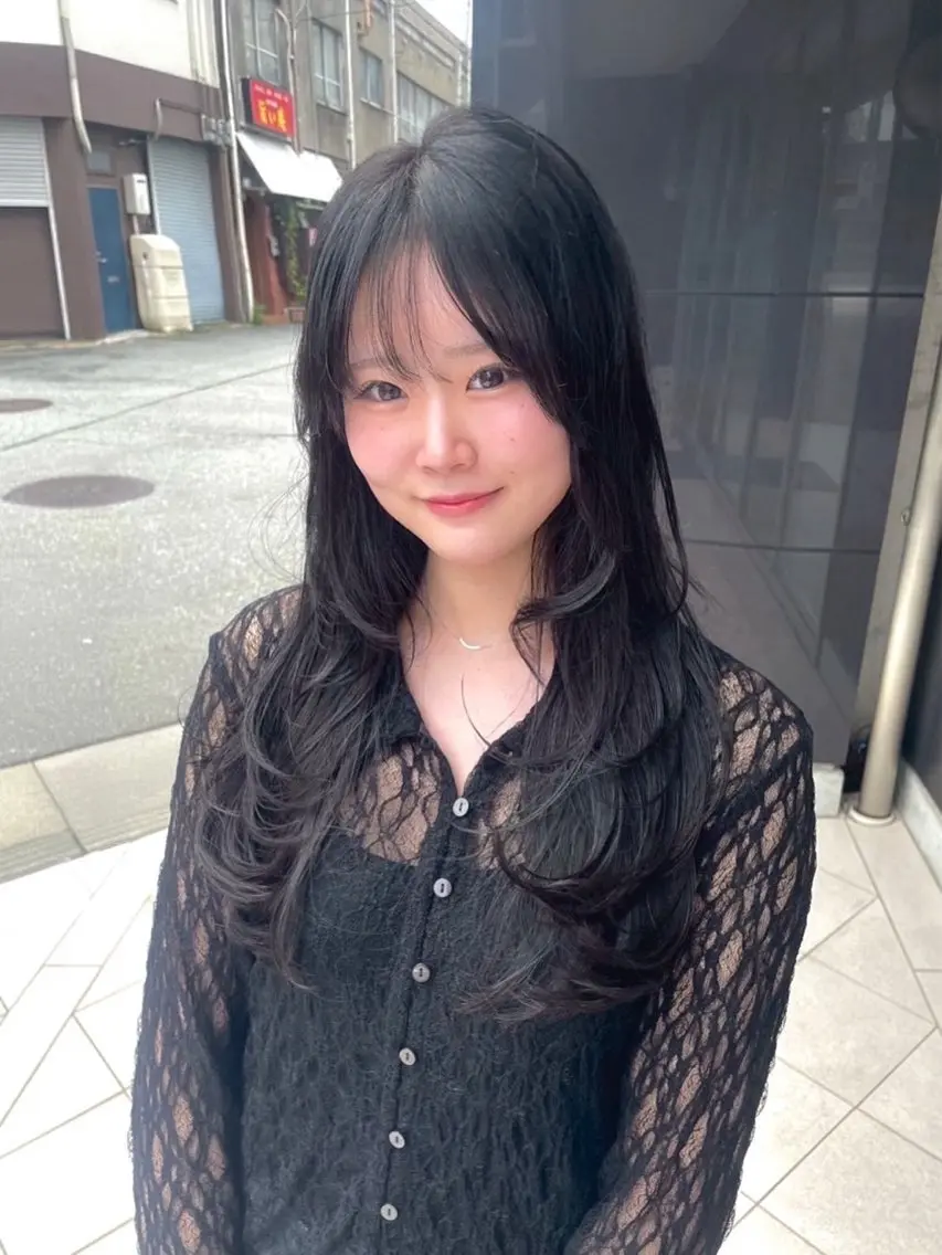 ロング SLASHスラッシュ 小川花鈴のヘアスタイル