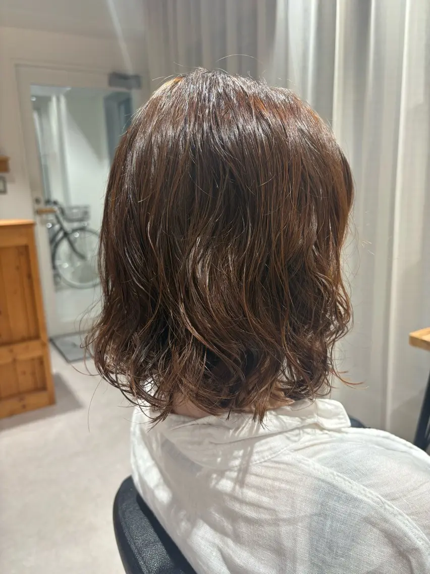 ショート パーマ ボブ カット パーマ aina / n.w.hのヘアスタイル