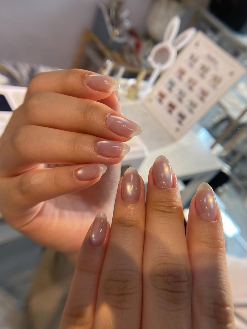 【自爪】🌸マグネット+ストーン10個つけの写真