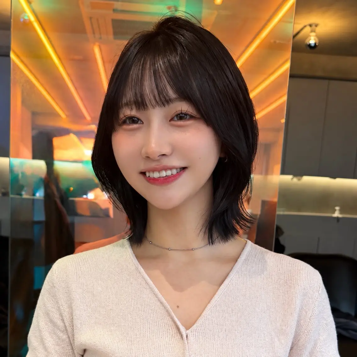 ミディアム カラー カット ヘアカラー トリートメント 🩷小川大輔🩷 店長/ボブ/インナーのヘアスタイル