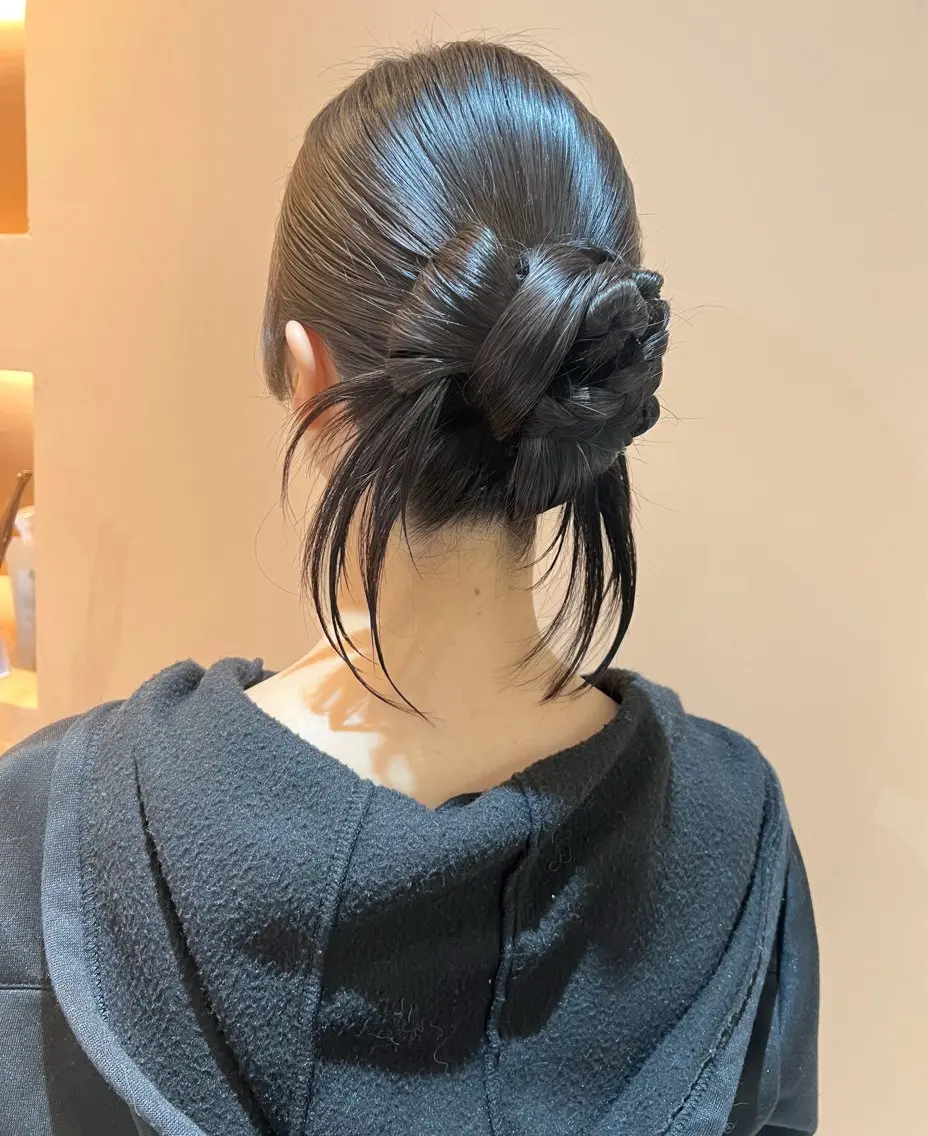 ロング カラー ヘアアレンジ ヘアセット ✨カチモリ✨レイヤー 韓国ヘア🇰🇷ゆいのヘアスタイル