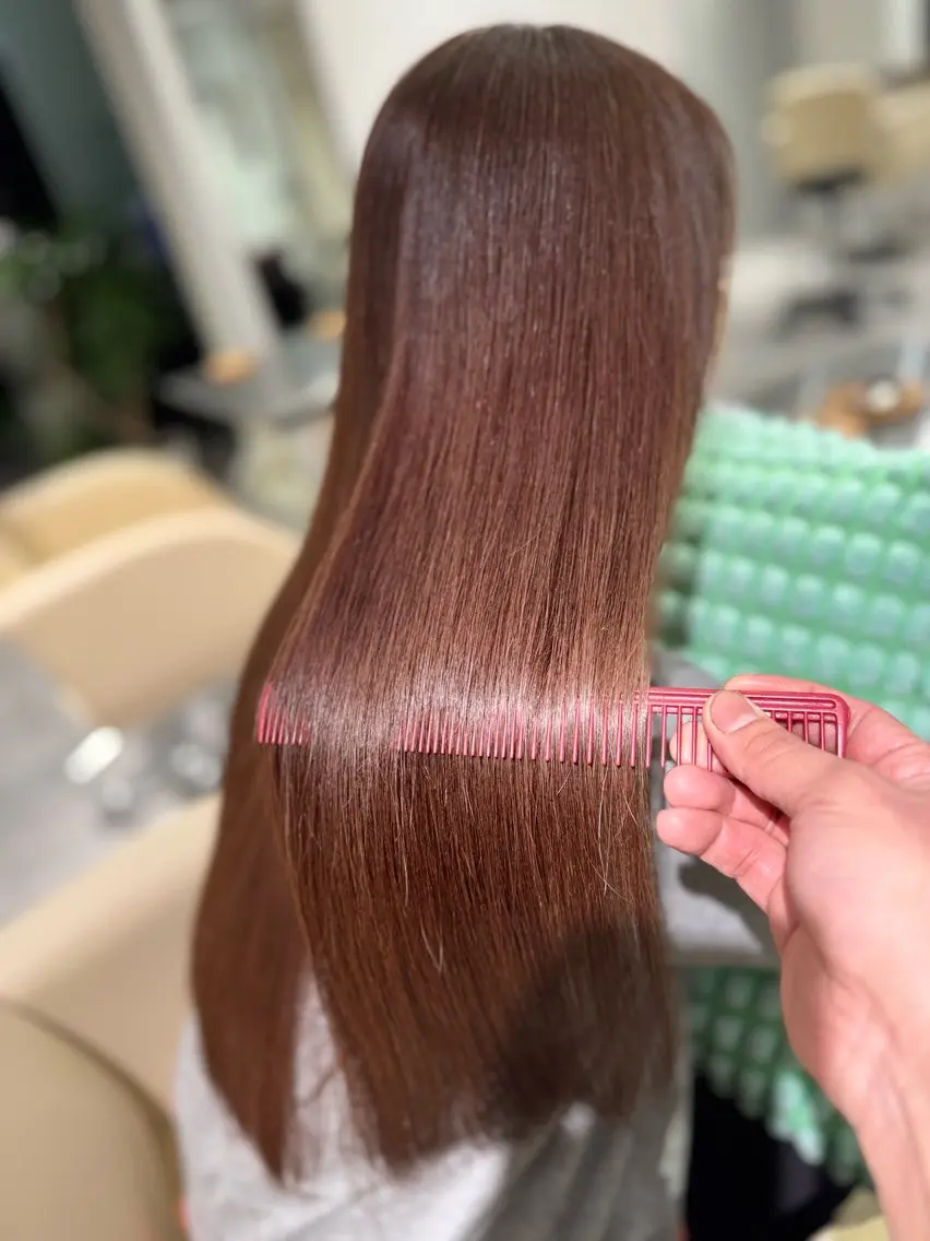 ロング カラー 髪質改善 夜23時まで予約🉑 reverieあきらのヘアスタイル