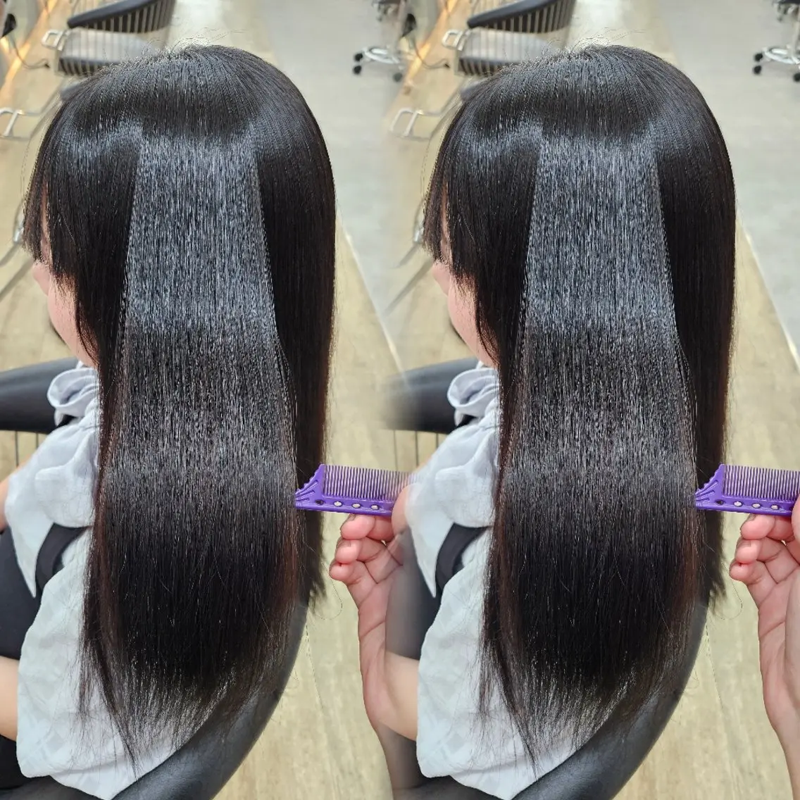 セミロング 💜透明感カラー/ 縮毛矯正/Reinaのヘアスタイル