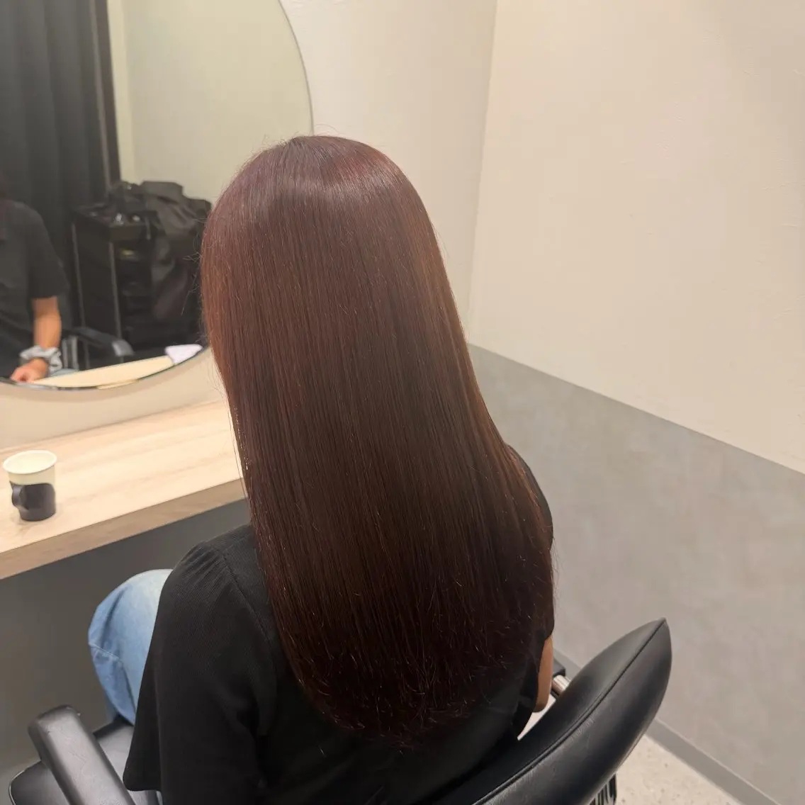 ロング カラー レッドカラー 🫧 YUZUKI 🫧のヘアスタイル