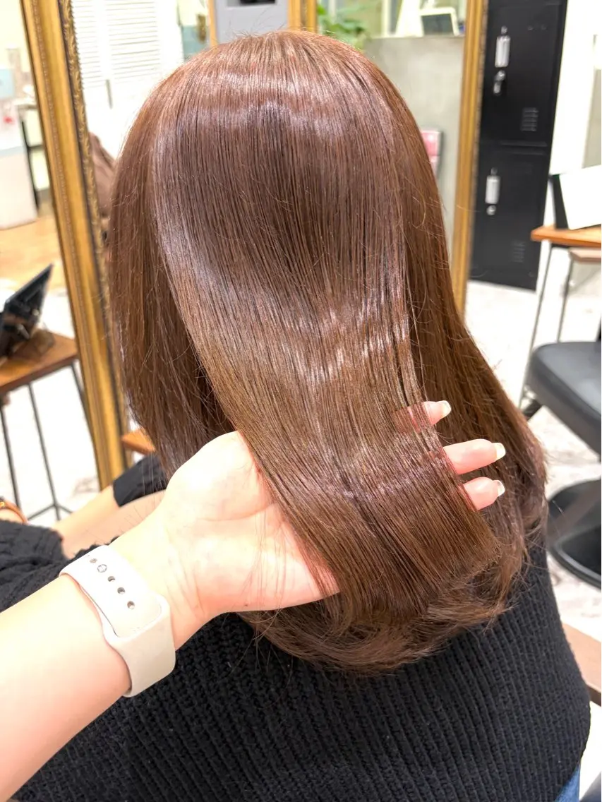 ミディアム 髪質改善 ヘアカラー 🕊髪質改善 ストレート🕊まいのヘアスタイル
