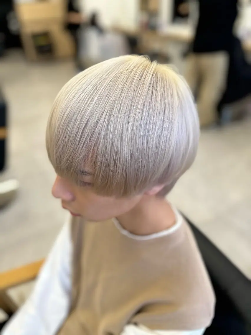 ショート カラー メンズ 古河 湊斗のヘアスタイル