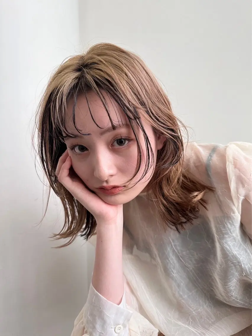 カラー カット ヘアカラー トリートメント 大迫 江梨のヘアスタイル