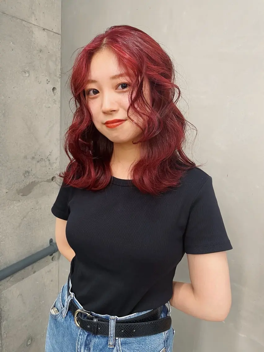 ミディアム カラー ブリーチ ブリーチなしカラー カット ヘアカラー トリートメント センスをお届けします 大谷将生infpのヘアスタイル