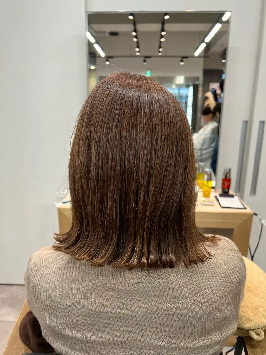 ミディアム カラー ヘアカラー トリートメント 🌞レイヤー×カラー 前川那津美🌞のヘアスタイル