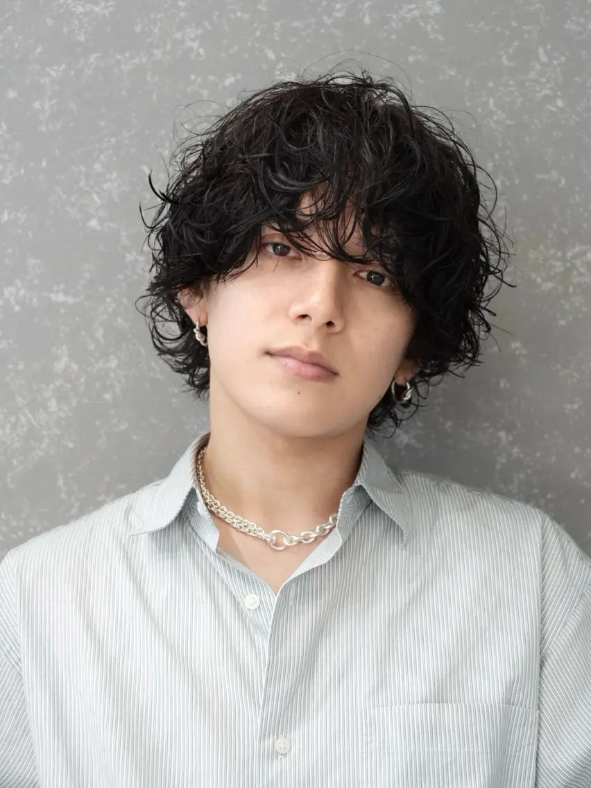 パーマ ヘアアレンジ メンズ メンズパーマ ボブ スパイラルパーマ カット パーマ (メンズ特化) AKIのヘアスタイル
