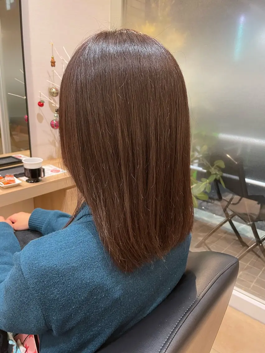 セミロング カラー ブラウンカラー ヘアカラー トリートメント 縮毛矯正/ ✨艶髪/芦川優磨のヘアスタイル