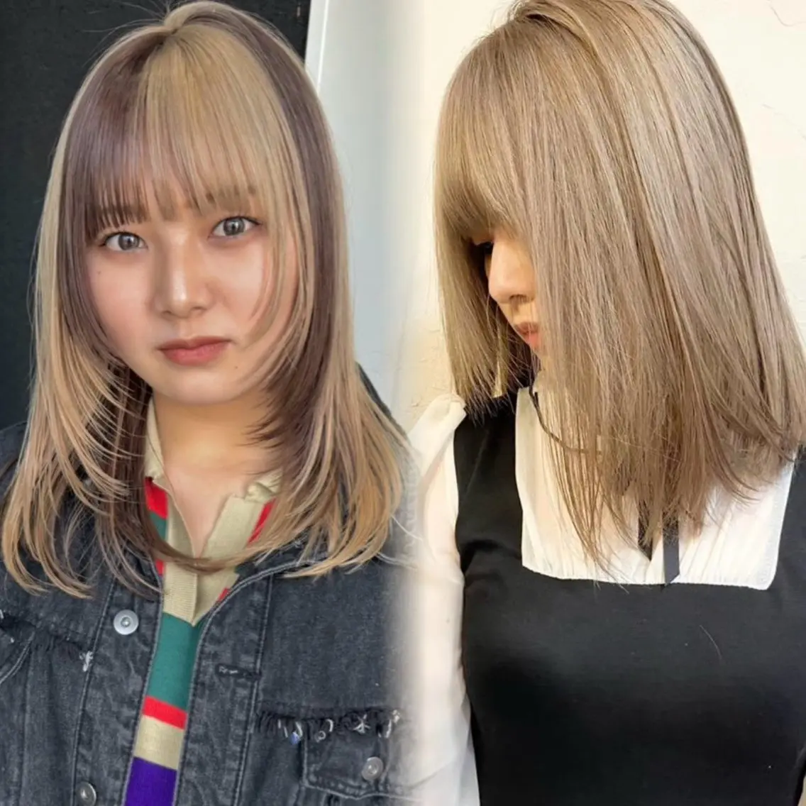 カラー ヘアカラー デザイン×ダブルカラ ーHarusa🎀のヘアスタイル