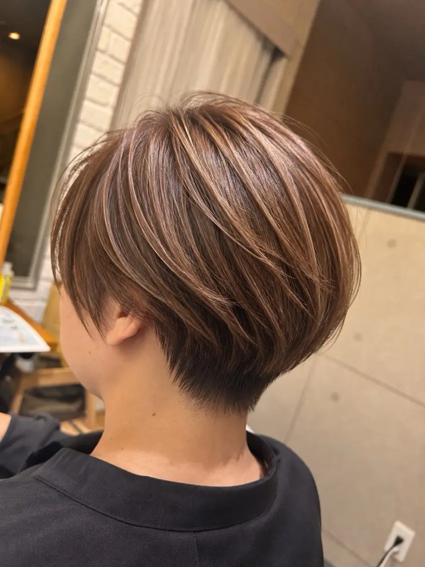 ショート カット ヘアカラー ✨メテオ　髪質改善✨ シバタのヘアスタイル